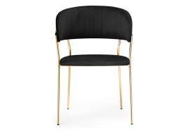 Стул на металлокаркасе Kamelia black / gold фото 2