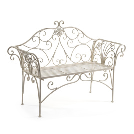 Скамья Secret de Maison BEAUJOLAIS (mod. PL08-8574) металл, 136х46х96см, белый антик (antique white) фото 1