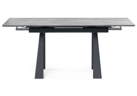 Обеденный стол Бэйнбрук 120х80х76 серый мрамор / графит фото 3