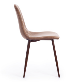 Стул BREEZE (mod. 4724) Велюр/металл , 44 х 53 х 87 см, Brown (коричневый) HLR11 / орех фото 2