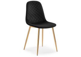 Стул на металлокаркасе Dabl black / gold фото 1