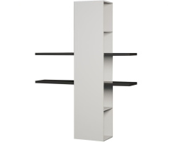 Полка «Альда» КМК 0782.10, черный/белый глянец фото 5