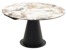 Стол TERAMO 135 GLOSS GRAND JADE SOLID CERAMIC, керамика, поворотн.механизм / Черный каркас, ®DISAUR фото 5