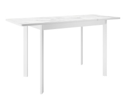 Стол DikLine LK90 Керамика Белый мрамор/подстолье белое/опоры белые фото 4