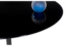 Стол стеклянный Tulip 90 black glass фото 3