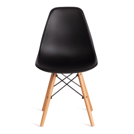 Стул CINDY (EAMES) (mod. 1801) дерево бук/металл/сиденье пластик, 45x51x82 см, Black (черный) фото 5