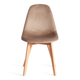 Стул CINDY SOFT (mod. C1021F1-1) велюр/дерево бук, 55 х 48 х 83 см, коричневый HLR12 / натуральный фото 5