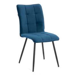 Стул обеденный Bari LT, велюр, Dark blue (темно-синий), 41х55х89 см фото 1
