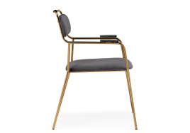 Стул на металлокаркасе Aspen dark gray / gold фото 3