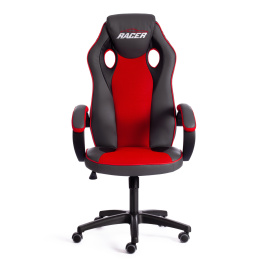 Кресло RACER GT new кож/зам/ткань, металлик/красный, 36/08 фото 5