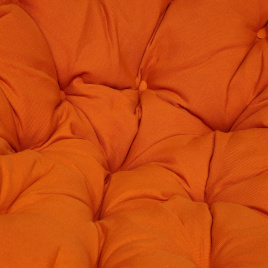 Кресло-качалка Папасан/Papasan (W 23/01 B) /с подушкой/ 115х78х104см, пекан орех, ткань оранжевый, с фото 5