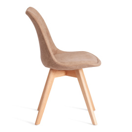 Стул TULIP SOFT (mod. 053V) дерево/пластик/ткань, 49,5 x 54,5 x 84 см, Бежевый (Beige)  LY1701-4  фото 2