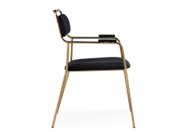 Стул на металлокаркасе Aspen black / gold фото 3