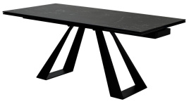 Стол FONDI 180 MARBLES NERO KL-116 Черный мрамор матовый, итальянская керамика/ черн.каркас, ®DISAUR фото 1