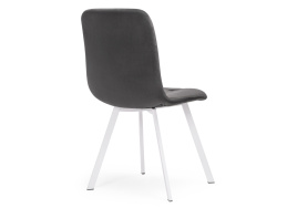 Стул на металлокаркасе Bruk dark gray / white фото 4