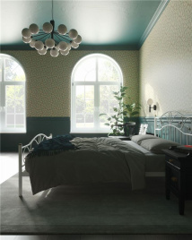 Кровать с изножьем "Глэдис"  (140х200/ноги металл/цвет Белый) фото 2