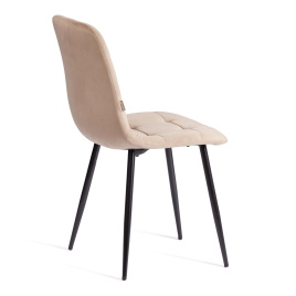 Стул CHILLY (mod. JSC-220) Велюр/металл , 44,5х52,5х88 см, Beige (бежевый) HLR8 / черный фото 3