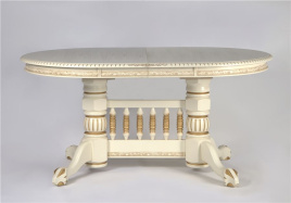 Стол "Азия" (1013+патина золото) 106х160х200х240 фото 1