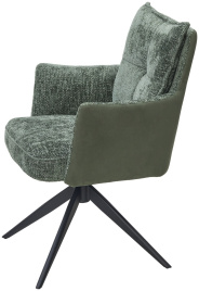 Стул JOSEF 360 град. поворот. HAGA-74 Зеленый, ткань / HJ002-18 Зеленый, PU / черный каркас, ®DISAUR фото 3