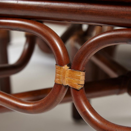 Комплект обеденный "ANDREA GRAND" (стол со стеклом+6 кресел+ подушки) Pecan Washed (античн. орех), Т фото 4