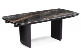 Керамический стол Маре 200(260)х100х77 neodom titanium lawa nero / черный фото 1