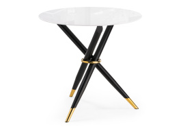 Стол стеклянный Rock 100х75 white / black фото 2