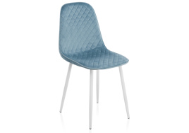 Стул на металлокаркасе на металлокаркасе Capri blue / white фото 2