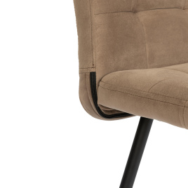 Стул обеденный Medeo/Медео велюр, 47х56х89, бежевый/черный, (порше 5) фото 4