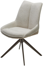 Стул OSKAR 360 град. поворот. RIELY-111 / PRESENT-120 Кремовый / Латте каркас, ®DISAUR