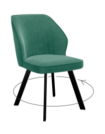 Стул DikLine 232 поворотный Z39 авокадо, ножки черные фото 1