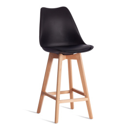 Стул барный TULIP BAR (mod. C1014H-1) / 1 шт. в упаковке пластик/дерево, 42 х 47,5 х 104 см, Black ( фото 1