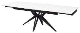 Стол FORIO 160 MATT WHITE MARBLE SOLID CERAMIC / BLACK, ®DISAUR фото 4