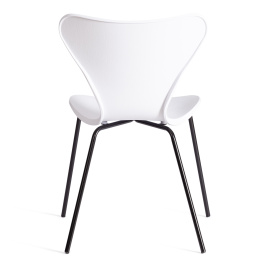 Стул Jacobsen (mod DC 102-1) пластик/металл, 45 х 54.5 х 80 см, White (белый) / Black (черный)  фото 4