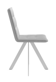 Стул DikLine 230 поворотный B22 GREY, ножки белые фото 3