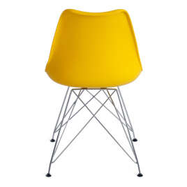 Стул TULIP IRON CHAIR (mod.EC-123) / 1 шт. в упаковке металл/пластик, 54,5*48*83,5см, желтый фото 4