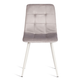 Стул Chilly/Чилли (мод. 7094-1) вельвет/металл, 44,5х52,5х86см, светло-серый HLR14/белый фото 5