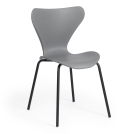 Стул Jacobsen (mod DC 102) / 1 шт. в упаковке пластик/металл, 50 х 46 х 82 см , серый 024/черный 