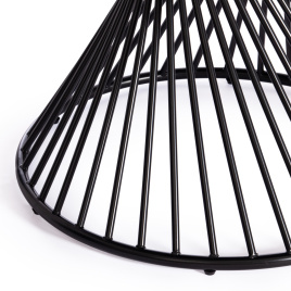 Стол BERTOIA (mod. GT21) металл/стекло, 110 х 110 х 75 см, Black (черный) фото 4