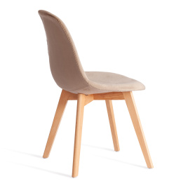 Стул CINDY SOFT (mod. C1021F1-1) велюр/дерево бук, 55 х 48 х 83 см, коричневый HLR12 / натуральный фото 3