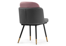 Стул на металлокаркасе Penelopa dark gray / PINK /  black / gold фото 4