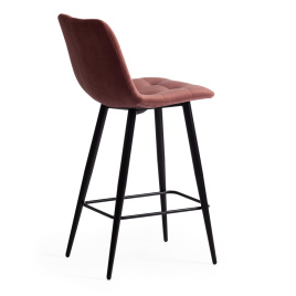 Стул полубарный CHILLY (mod. 7095пб ) ткань/металл, 53x44x94 см, высота до сиденья 66 см, коралловый фото 3