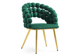 Стул на металлокаркасе Ball green / gold фото 1