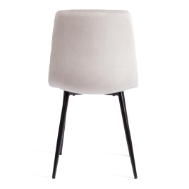Стул CHILLY (mod. JSC-220) Велюр/металл , 44,5х52,5х88 см, Light grey (светло-серый) HLR14 / черный фото 3