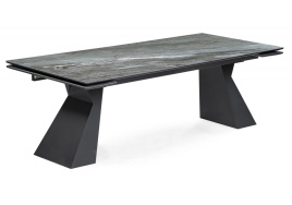 Керамический стол Денхольм 240(300)х100х75 mosco nero matt / черный фото 1