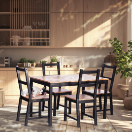 Стул Соната / Sonata chair массив сосны, 41х50х95 см, антик/чёрный фото 2