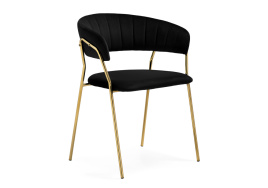 Стул на металлокаркасе Kamelia 1 black / gold фото 1