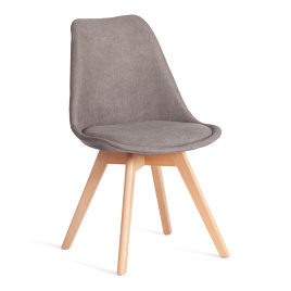 Стул TULIP SOFT (mod. 053V) дерево/пластик/ткань, 49,5 x 54,5 x 84 см, Серый (Grey) LY1701-26 фото 1