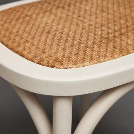 Стул Cross/Кросс (мод.CB2001) дерево вяз, 49,5х53,5х87см, античный белый  фото 5