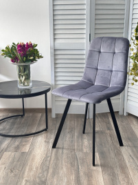 Стул РИЧИ, цвет H-14 Серый, велюр / черный каркас фото 2