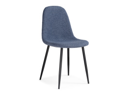 Стул на металлокаркасе Lilu dark blue / black фото 2